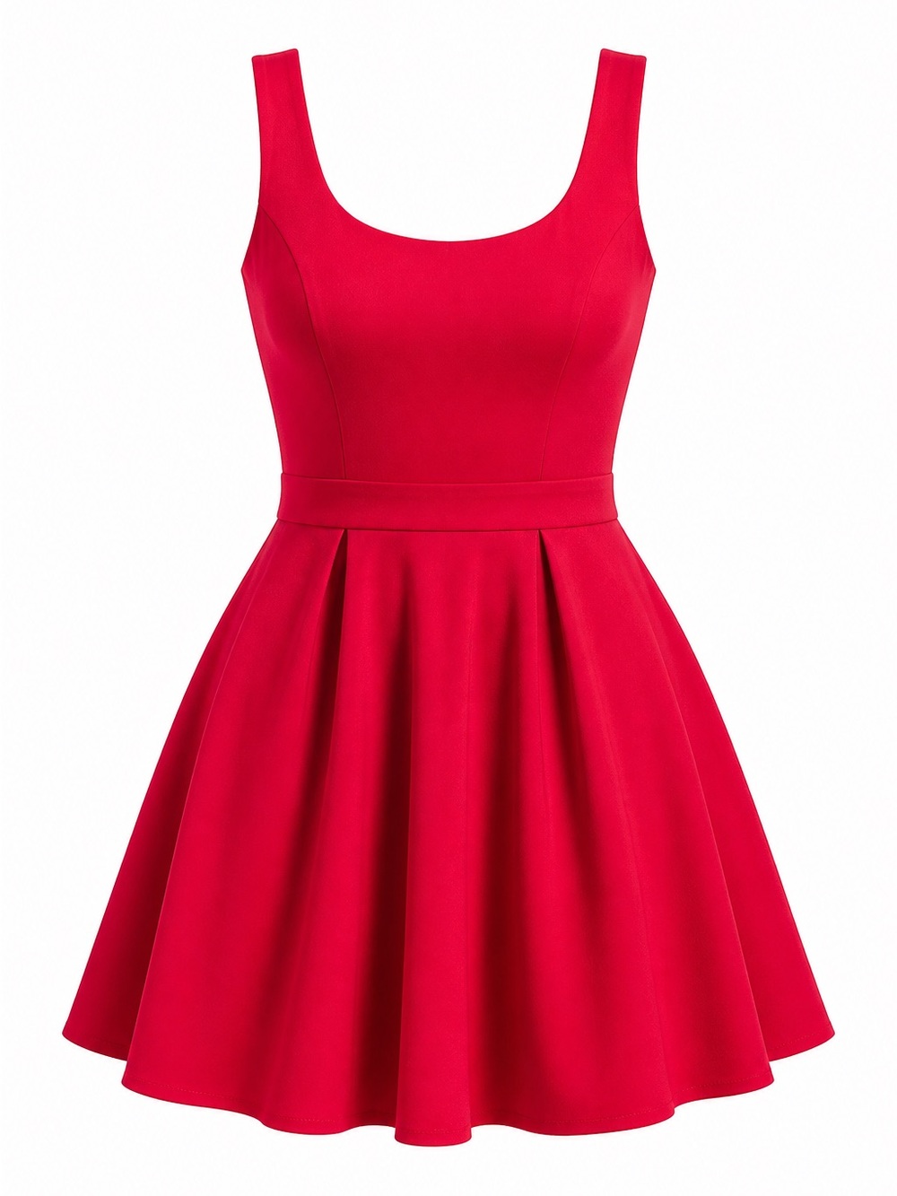 B Darlin Red Sleeveless Fit-and-Flare Dress